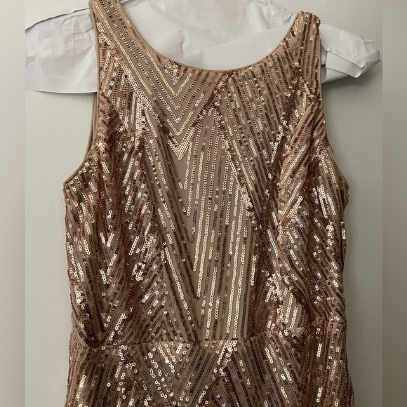 Luxedo Rose Gold Evening Gown - Picture 2 of 5